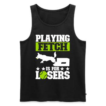 Flyball Dog Sports - Men's Premium Organic Tank Top - black - Front - AI Model Male 178 light (178cm)