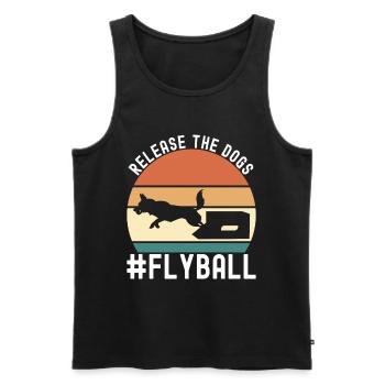 Flyball Dog Sports - Men's Premium Organic Tank Top - black - Front - AI Model Male 178 light (178cm)