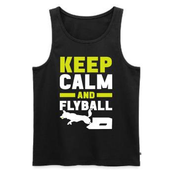 Flyball Dog Sports - Men's Premium Organic Tank Top - black - Front - AI Model Male 178 light (178cm)