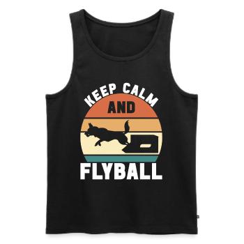 Flyball Sports canins - Débardeur bio Premium Homme - noir - Devant - Michal (187cm)