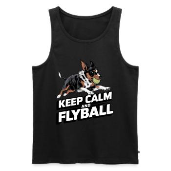 Flyball Dog Sports - Men's Premium Organic Tank Top - black - Front - AI Model Male 178 light (178cm)