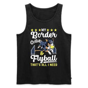 Flyball Dog Sports - Men's Premium Organic Tank Top - black - Front - AI Model Male 178 light (178cm)