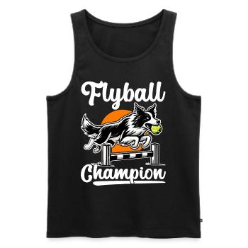Flyball Hundesport - Männer Premium Bio Tank Top - Schwarz - Vorne - Michal (187cm)