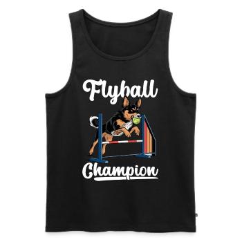 Flyball Dog Sports - Men's Premium Organic Tank Top - black - Front - AI Model Male 178 light (178cm)