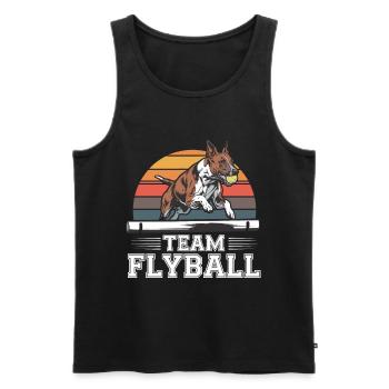 Flyball Dog Sports - Men's Premium Organic Tank Top - black - Front - AI Model Male 178 light (178cm)