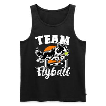 Flyball Sports canins - Débardeur bio Premium Homme - noir - Devant - Michal (187cm)