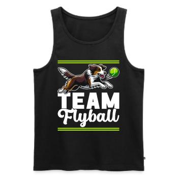 Flyball Sports canins - Débardeur bio Premium Homme - noir - Devant - Michal (187cm)