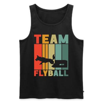 Flyball Sports canins - Débardeur bio Premium Homme - noir - Devant - Michal (187cm)