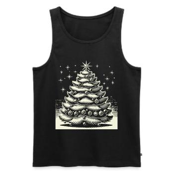 Christmas Nostalgic Christmas Tree Magic - Men's Premium Organic Tank Top - black - Front - AI Model Male 178 light (178cm)
