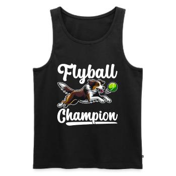Flyball Dog Sports - Men's Premium Organic Tank Top - black - Front - AI Model Male 178 light (178cm)