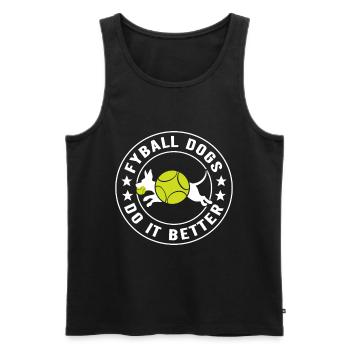 Flyball Dog Sports - Men's Premium Organic Tank Top - black - Front - AI Model Male 178 light (178cm)