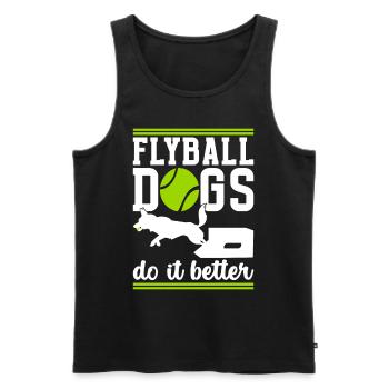 Flyball Sports canins - Débardeur bio Premium Homme - noir - Devant - Michal (187cm)