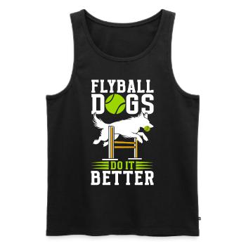 Flyball Dog Sports - Men's Premium Organic Tank Top - black - Front - AI Model Male 178 light (178cm)