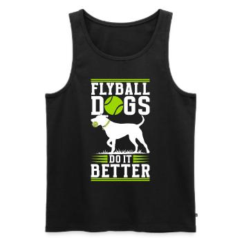 Flyball Dog Sports - Men's Premium Organic Tank Top - black - Front - AI Model Male 178 light (178cm)