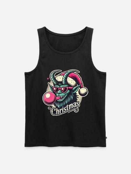 Krampus Boże Narodzenie Sigma Męski Styl - Ekologiczny tank top męski Premium - czarny