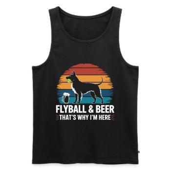Flyball Dog Sports - Men's Premium Organic Tank Top - black - Front - AI Model Male 178 light (178cm)
