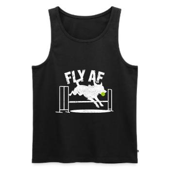 Flyball Sports canins - Débardeur bio Premium Homme - noir - Devant - Michal (187cm)