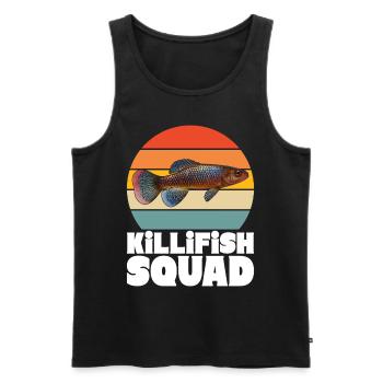 Killifisch Aquarium Amateurs de poissons - Débardeur bio Premium Homme - noir - Devant - AI Model Male 178 light (178cm)