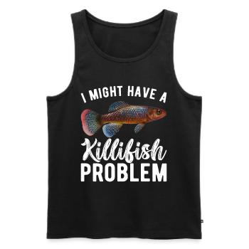Killifisch Aquarium Amateurs de poissons - Débardeur bio Premium Homme - noir - Devant - AI Model Male 178 light (178cm)