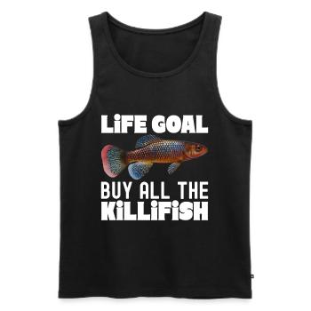 Killifisch Aquarium Amateurs de poissons - Débardeur bio Premium Homme - noir - Devant - AI Model Male 178 light (178cm)