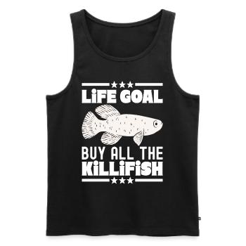 Killifisch Aquarium Amateurs de poissons - Débardeur bio Premium Homme - noir - Devant - AI Model Male 178 light (178cm)