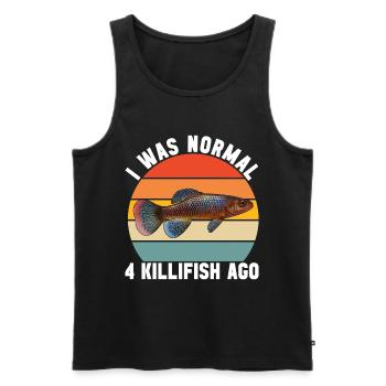Killifisch Aquarium Amateurs de poissons - Débardeur bio Premium Homme - noir - Devant - AI Model Male 178 light (178cm)