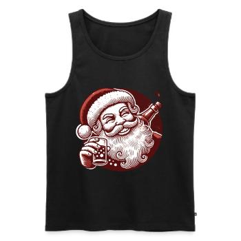 Le Père Noël aime l’alcool Fête de Noël Fun - Débardeur bio Premium Homme - noir - Devant - Michal (187cm)