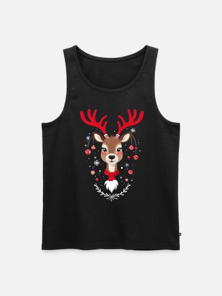 Merry Christmas Reindeer Magic - Men's Premium Organic Tank Top - black