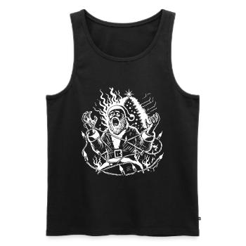 Lustiger Sarkasmus Weihnachtsmann Chaos - Männer Premium Bio Tank Top - Schwarz - Vorne - AI Model Male 178 light (178cm)