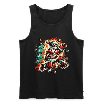 Christmas chaos, electrocution danger - Men's Premium Organic Tank Top - black - Front - Michal (187cm)