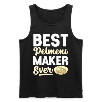 Pelmeni Cuisine russe - Débardeur bio Premium Homme - noir - Devant - Michal (187cm)