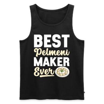 Pelmeni Cuisine russe - Débardeur bio Premium Homme - noir - Devant - Michal (187cm)