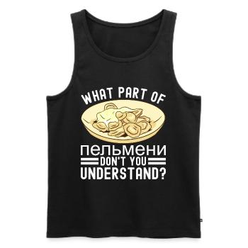 Pelmeni Cuisine russe - Débardeur bio Premium Homme - noir - Devant - Michal (187cm)