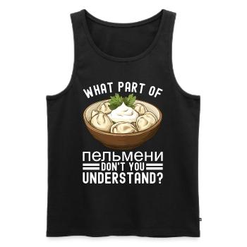 Pelmeni Russische Küche - Männer Premium Bio Tank Top - Schwarz - Vorne - Michal (187cm)