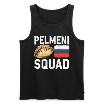 Pelmeni Cuisine russe - Débardeur bio Premium Homme - noir - Devant - Michal (187cm)