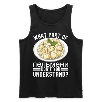 Pelmeni Russian Cuisine - Men's Premium Organic Tank Top - black - Front - Michal (187cm)