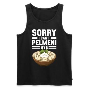 Pelmeni Cuisine russe - Débardeur bio Premium Homme - noir - Devant - Michal (187cm)