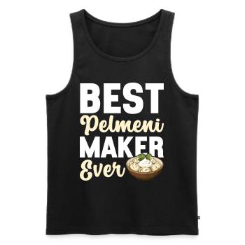 Pelmeni Cuisine russe - Débardeur bio Premium Homme - noir - Devant - Michal (187cm)