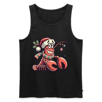 Fröhliche Weihnachten Hummer Cartoon - Männer Premium Bio Tank Top - Schwarz - Vorne - Michal (187cm)