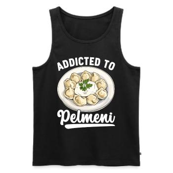 Pelmeni Cuisine russe - Débardeur bio Premium Homme - noir - Devant - Michal (187cm)