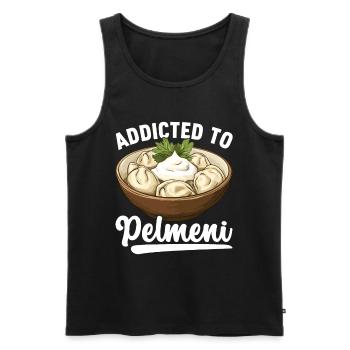 Pelmeni Russian Cuisine - Men's Premium Organic Tank Top - black - Front - Michal (187cm)