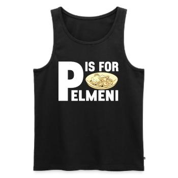 Pelmeni Russian Cuisine - Men's Premium Organic Tank Top - black - Front - Michal (187cm)