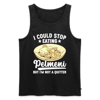 Pelmeni Cuisine russe - Débardeur bio Premium Homme - noir - Devant - Michal (187cm)