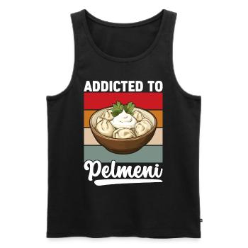 Pelmeni Cuisine russe - Débardeur bio Premium Homme - noir - Devant - Michal (187cm)
