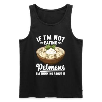 Pelmeni Russian Cuisine - Men's Premium Organic Tank Top - black - Front - Michal (187cm)