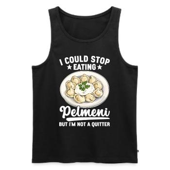 Pelmeni Russian Cuisine - Men's Premium Organic Tank Top - black - Front - Michal (187cm)