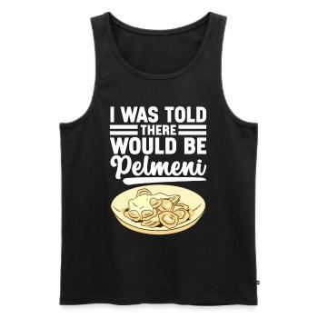 Pelmeni Russian Cuisine - Men's Premium Organic Tank Top - black - Front - Michal (187cm)