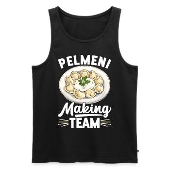 Pelmeni Cuisine russe - Débardeur bio Premium Homme - noir - Devant - Michal (187cm)