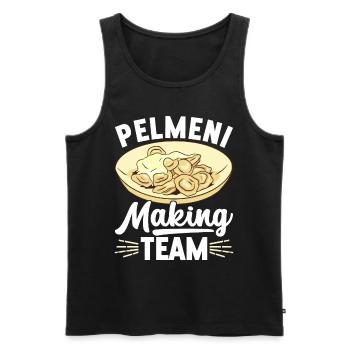 Pelmeni Cuisine russe - Débardeur bio Premium Homme - noir - Devant - Michal (187cm)