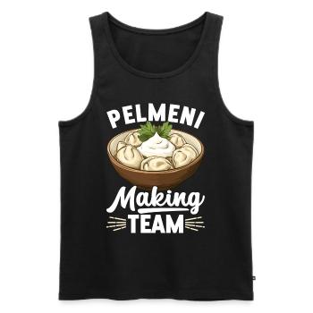 Pelmeni Russian Cuisine - Men's Premium Organic Tank Top - black - Front - Michal (187cm)